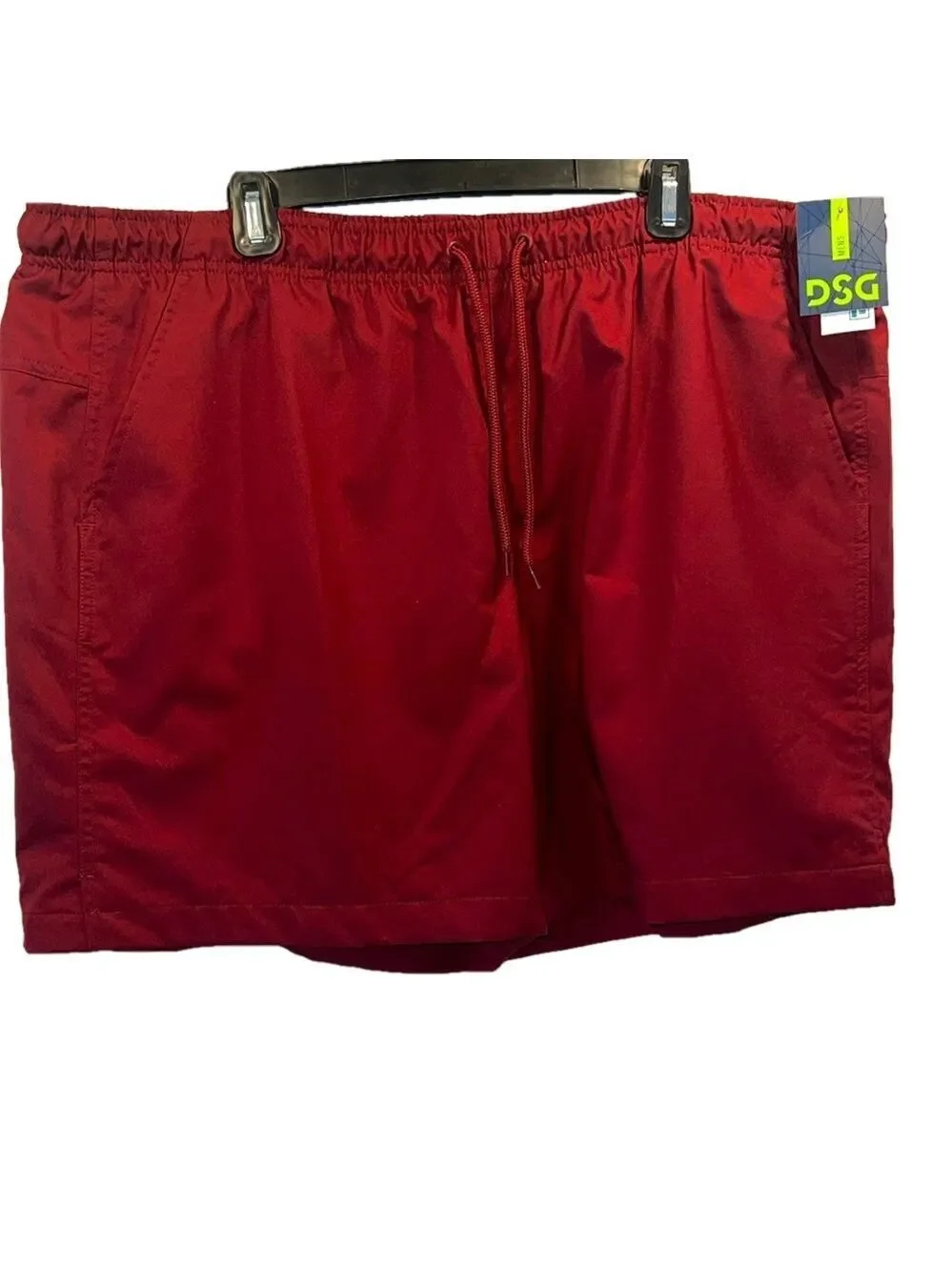 DSG Men’s Recreation Shorts, Size 2XL, Waist 22”, Length 18”, Deep Brick Color